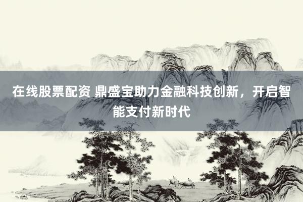 在线股票配资 鼎盛宝助力金融科技创新，开启智能支付新时代