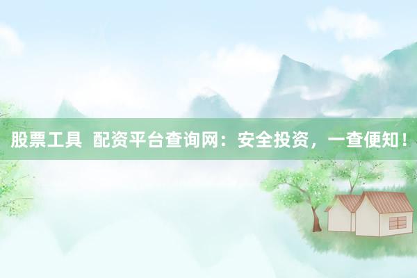 股票工具  配资平台查询网：安全投资，一查便知！