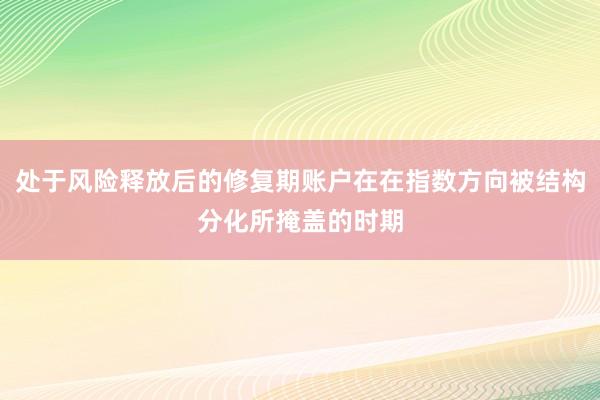 处于风险释放后的修复期账户在在指数方向被结构分化所掩盖的时期
