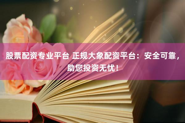 股票配资专业平台 正规大象配资平台：安全可靠，助您投资无忧！