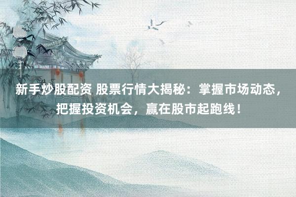 新手炒股配资 股票行情大揭秘：掌握市场动态，把握投资机会，赢在股市起跑线！